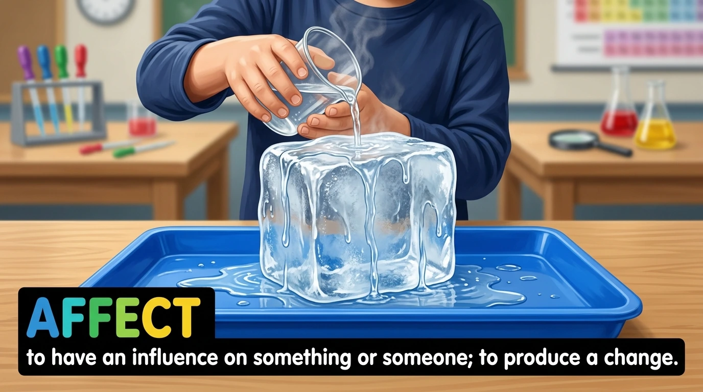 English Illustration for affect